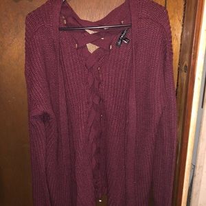 Burgundy cardigan